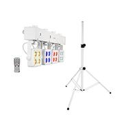 Eurolite Set LED KLS-180 blanco + BS-2 EU soporte para altavoz blanco