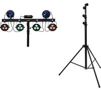 EUROLITE Set LED KLS Laser Bar Next FX-Lichtset + STV-60-WOT EU Stahlstativ schwarz (20000816)