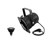 EUROLITE Set PAR-38 Spot bk + PAR-38 230V COB 18W E-27 LED 1800-3000K dim2warm