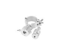 EUROLITE TPZ-1 - Pinza con espiga de TV plateada | Pinza de montaje para tubo de 50 mm - Soporte extraíble - Carga máxima WLL 100 kg