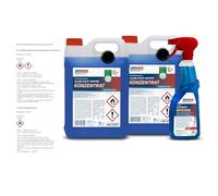 EUROLUB 2 x anticongelante concentrado visión clara invierno 5 l hasta -60 ° anticongelante concentrado líquido limpiador de parabrisas + 1 x 750 ml limpiador de hierro en espray sin rayar
