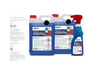EUROLUB 2 x anticongelante concentrado visión clara invierno 5 l hasta -60 ° anticongelante concentrado líquido limpiador de parabrisas + 1 x 750 ml limpiador de hierro en espray sin rayar