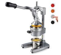 Eurolux Exprimidor de cítricos de hierro fundido | Prensa manual de calidad comercial | Exprimidor de encimera para zumo de frutas frescas (taza de acero inoxidable adicional)