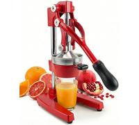 Eurolux Exprimidor de cítricos de hierro fundido | Prensa manual extragrande de grado comercial | Exprimidor de encimera resistente para jugo de naranja fresco (taza de acero inoxidable adicional)