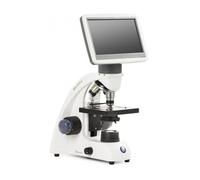 Euromex Microscopio MicroBlue, MB.1001-LCD, pantalla LCD de 5,6 pulgadas, objetivos Achr. 4/10/S40x, DIN 35 mm perf., 40x - 400x, LED, 1W, mesa de objeto simple
