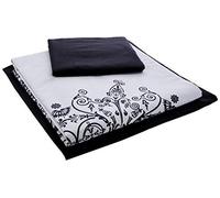 Euromoda Mandala Frame Funda Nórdica, Algodón, Blanco, Negro, Cama 90