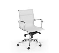 Euromof Berlín Silla de Oficina con Respaldo Bajo Blanca