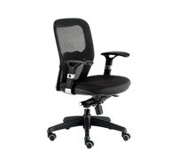 Euromof Boston Silla de Oficina Ergonómica con Soporte Lumbar Negra