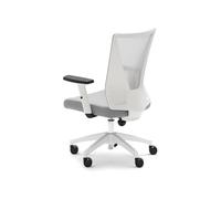 Euromof Silla de Oficina operativa. Modelo Tirana. Original, Brazos 1D, Mecanismo Contacto Permanente liberado. 2 Versiones de Color. (Blanco)