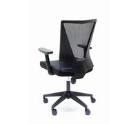Euromof Silla de Oficina operativa. Modelo Tirana. Original, Brazos 1D, Mecanismo Contacto Permanente liberado. 2 Versiones de Color. (Negro)