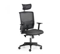 Euromof Viena Silla de Oficina Ergonómica Negra