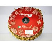 Euronatale - Bobina de Guirnalda de PVC, 6 cm de Grosor, Color Dorado, 30 m