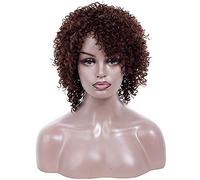 Europa África Peluca De Pelo Rizado Negro Peluca Corta Negra De Moda 37 Cm