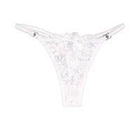 Europa América Lencería Lencería Sexy de Encaje Tanga Talla Grande Ropa Interior Sexy, Blanco, XS