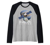 Europa Clipper Exploración Espacial Júpiter Luna Cubierta de Hielo Camiseta Manga Raglan