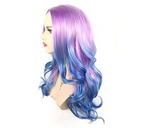Europa Y América Peluca De Red Rosa Señora Teñido Degradado Personalidad Moda Peluca De Pelo Largo Y Rizado Conjunto Peluca De 65 Cm