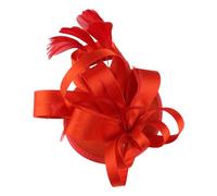 Europa y los Estados Unidos de malla nupcial fiesta de novia temporada de baile accesorios para el cabello clips para el cabello bandas para el cabello (rojo, 13 cm)