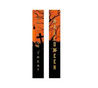 EUROPALMS Pancarta de Halloween, casa encantada, juego de 2, 30 x 180 cm, pancarta decorativa como decoración espeluznante para cualquier evento