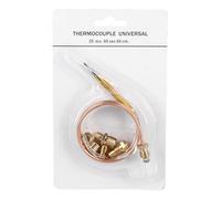 Europart Termopar termoeléctrico de encendido 600 mm con adaptadores universales para cocina de gas, horno de gas, parrilla de gas, calentador de gas, caldera de gas, calentador de acero