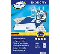 europe 100 Universal-Etiketten, weiß, 38 x 21,2 mm