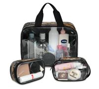 Europe City Streetscape - Bolsa de maquillaje de viaje para mujeres y hombres, bolsas de cosméticos translúcidas de 3 piezas, bolsa grande para ducha, organizador de artículos de tocador, color, L,
