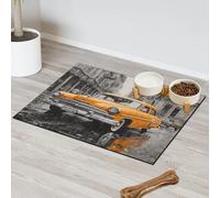 Europe City - Tapete de alimentación para mascotas, diseño de paisaje urbano antiguo para gatos, perros, cuenco de agua, tapete de alimentación de mascotas, tapete absorbente y antideslizante que