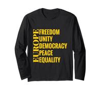 Europe: Freedom, Unity, Democracy, Peace, Equality Manga Larga