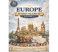 Europe Travel Word Search: Around the World Puzzle Series - 31 Countries, Fun Facts, History and Scenic Landmarks for Adults & Seniors