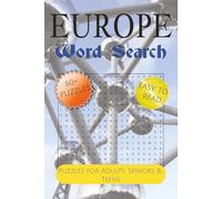 Europe Word Search Puzzle Book: Subtitle: Word Searches with Easy to Read Print about Europe, European Culture, Cities, Food, and More | 6x9 inches, ... … Gift for Vacations, Holiday & Free Times