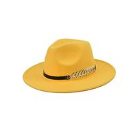 European and American autumn and winter new woolen hat retro male and female gentleman jazz flat brim felt straight edge big brim hat