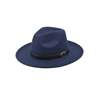 European and American autumn and winter new woolen hat retro male and female gentleman jazz flat brim felt straight edge big brim hat