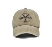 European and American graffiti printed baseball cap YELLOWSTONE silk screen peaked cap made of old curved brim cap Yellowstone sun visor