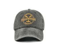 European and American graffiti printed baseball cap YELLOWSTONE silk screen peaked cap made of old curved brim cap Yellowstone sun visor