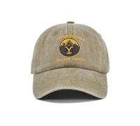 European and American graffiti printing baseball cap Yellowstone silk screen peaked cap made of old curved brim hat sun visor