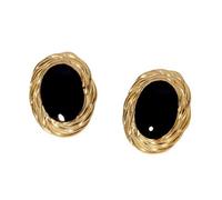 European and American Minimalist Retro Style Earrings with 18K Gold-plated Antique Vintage High-end Feel, Light Luxury French Stainless Steel Earrings for Women