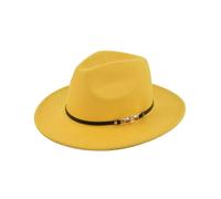 European and American retro jazz hat woolen hat cowboy hat retro imitation woolen hat flat brim hat BF153