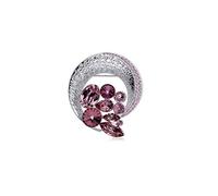European and American Styles Elegant Brooch Crystal Blue and Pink for Dance Wedding Party (Pink)