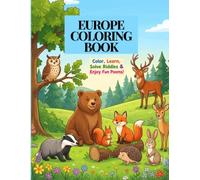 European Animals Coloring Book with Riddles: Fun Coloring Pages and Animal Guessing Games for Kids Ages 4-8 (Global Wildlife Adventure: Coloring & Riddles for Kids)