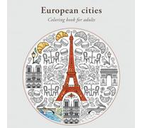 European cities: Coloring book for adults