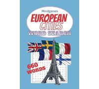 European Cities Word Search Puzzle Book: Word Searches with Easy to Read Prints about European Cities, Europe, Cities and more - 6x9 Inches, 110 ... Gift for Vacations, Holidays or just to Relax