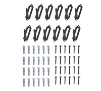 European Mount Skull Hanger 12 Pack | Sturdy Iron Wall Mount Bracket for Deer / Elk / Bear Skulls | Easy Installation with Screws & Pipes for Indoor Outdoor Decor