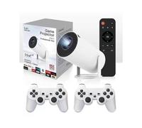 (European regulations) Cinemaster Pro-4k Smart Movie Projector Games Combo Video Games with 2Controller New