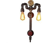 European Wall Light Iron Water Tip Lamp Lámpara de pared 2 luces E27 EDISON MALE LUZ VINTAGE RESTACIONES INDUSTRIALES BAR DE LA MALA STEPUNK LINTERNA