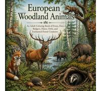 European Woodland Animals: An Adult Grayscale Coloring Book of Foxes, Deer, Badgers, Hares, Owls, and Enchanted Forest Creatures (Animals of the World Adult Grayscale Coloring Book)