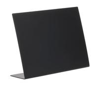 EUROPEL Pizarra de mesa A4 Horizontal - Lote de 5 pizarras con soporte en L, Inscriptible a tiza y marcadores tiza, Portamenú, panel de reserva y soporte publicitario