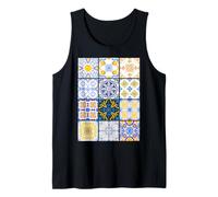 Europeo Portugués Azulejos Azulejos Portugal Vacaciones Mujeres Camiseta sin Mangas