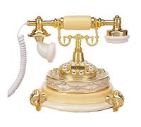 Europeo Que Retro Teléfono Creativo Moda Hogar Fijo Jardín Oficina Teléfono Fijo WD(Yellow)