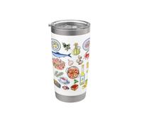 Europeo Verano Limoncello Roma Italia Portugal Limón Oliva Vaso térmico de acero inoxidable de doble pared