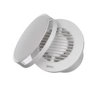 EUROPLAST Ø 100mm Extractor de Baño con Temporizador - Extractor de Aire Silencioso Blanco - Ventilador de Pared para Cocina, Garaje, WC