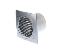 EUROPLAST Ø 100mm Extractor de Baño con Temporizador y Sensor de Humedad - Extractor de Aire Silencioso Plata - Ventilador de Pared para Cocina, Garaje, WC
